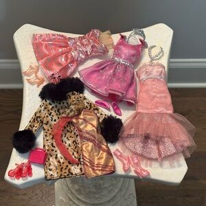 Barbie Pink Fashionista, Dream house Night Looks, animal print sparkly dresses